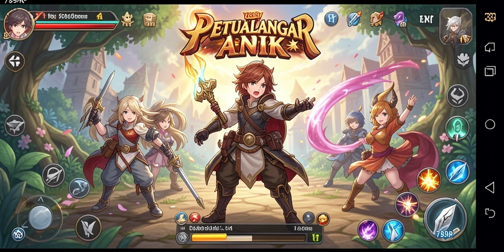 Tampilan gameplay <strong>789RP</strong> dengan karakter anime yang dinamis dan seru.