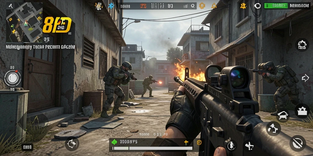 Screenshot gameplay 88ID menampilkan aksi pertempuran FPS yang seru.