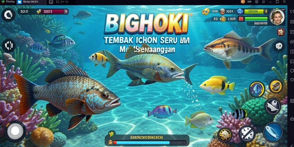 Tampilan gameplay BIGHOKI yang seru dan penuh aksi Tembak Ikan.