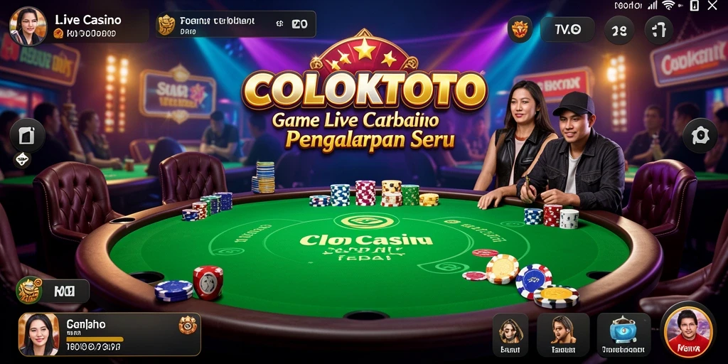 Tampilan gameplay Live Casino COLOKTOTO yang mendebarkan.
