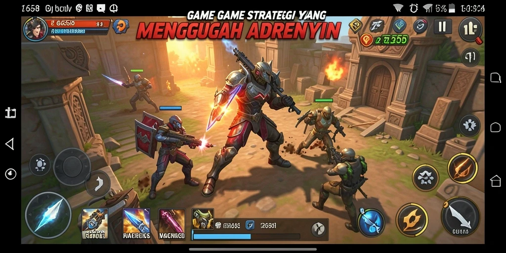 Screenshot utama G668 menampilkan aksi bertempur yang seru dalam strategi.