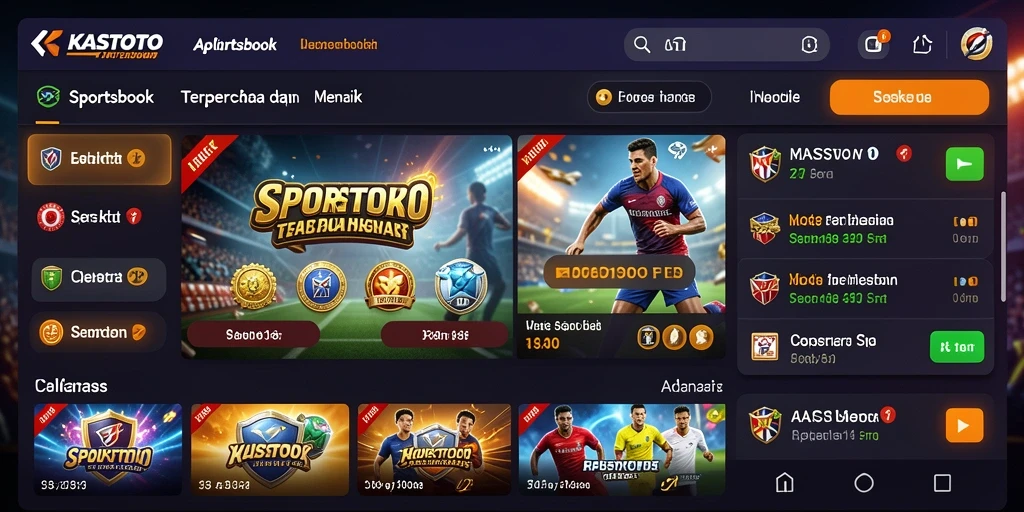 Tampilan menarik KASTOTO dalam aksi taruhan olahraga.