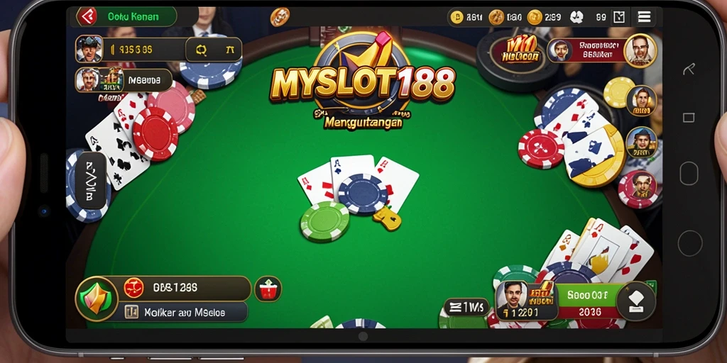 Tampilan antarmuka MYSLOT188 dengan gameplay poker yang seru.