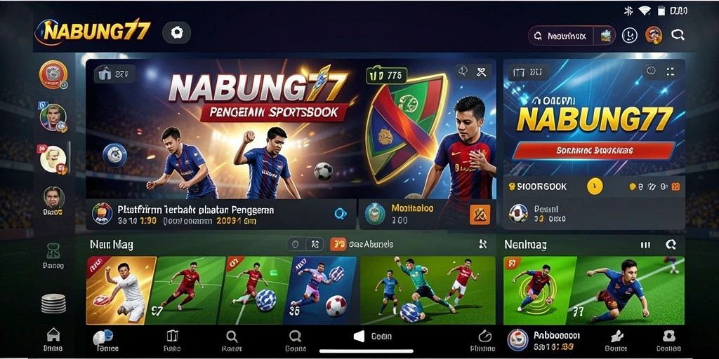 Tampilan gameplay menarik dari aplikasi Sportsbook NABUNG77.