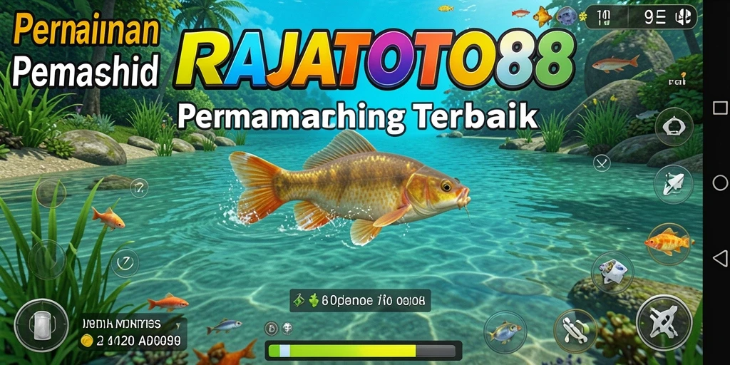 Tampilan gameplay menarik dalam RAJATOTO88 dengan aksi memancing yang seru.