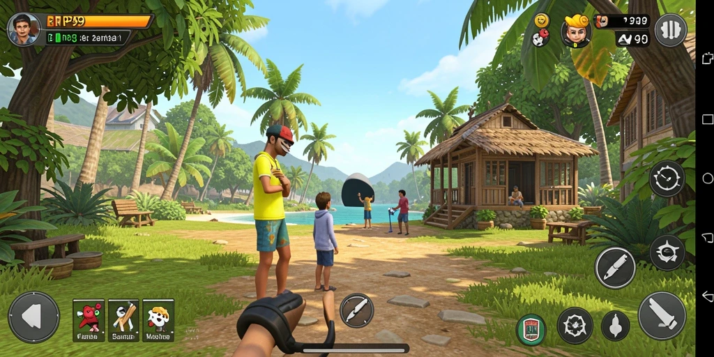 Tampilan gameplay santai yang ceria dan menghibur.