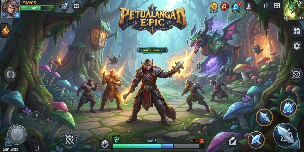 Tampilan menarik dari gameplay SM605 yang epik.