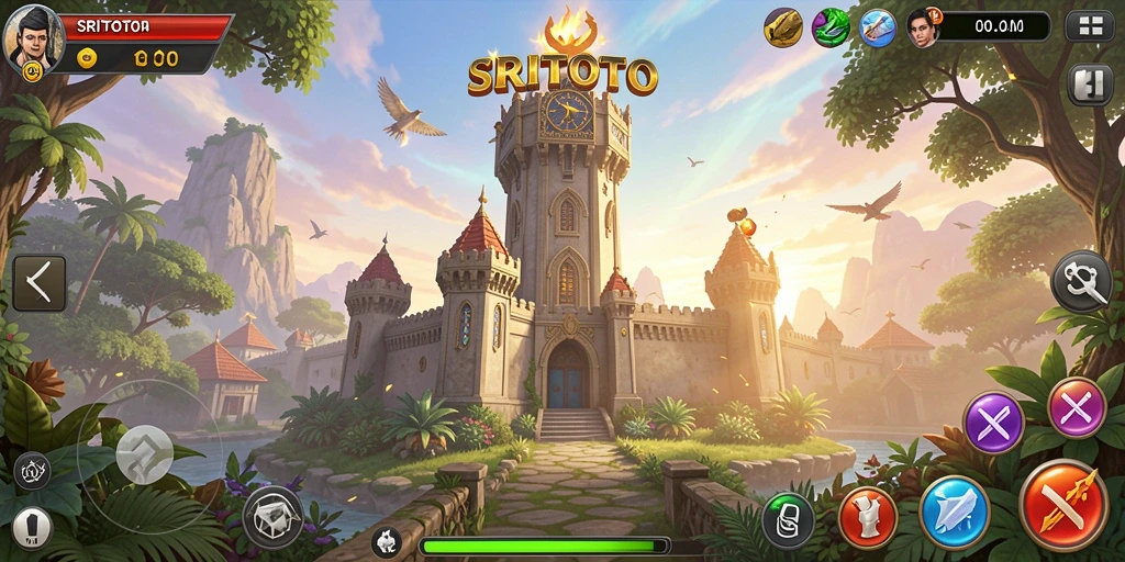Tampilan gameplay menara yang mendebarkan di SRITOTO.