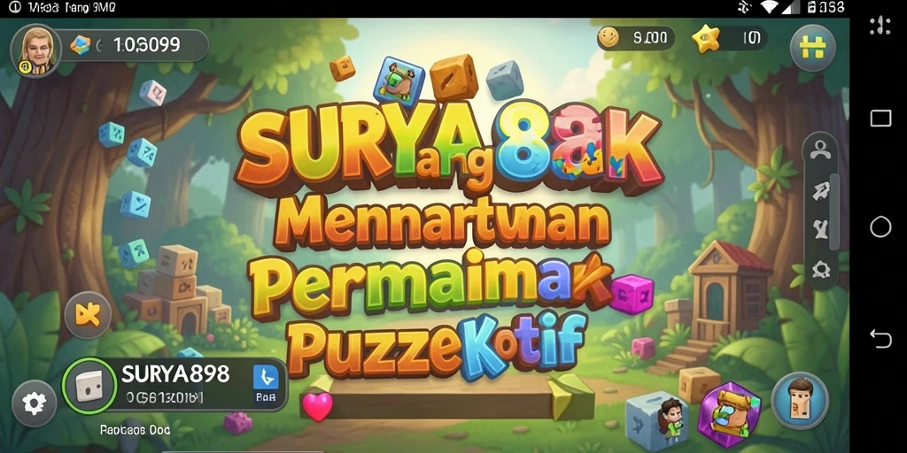 Tampilan gameplay SURYA898 yang penuh warna dan menantang teka-teki.